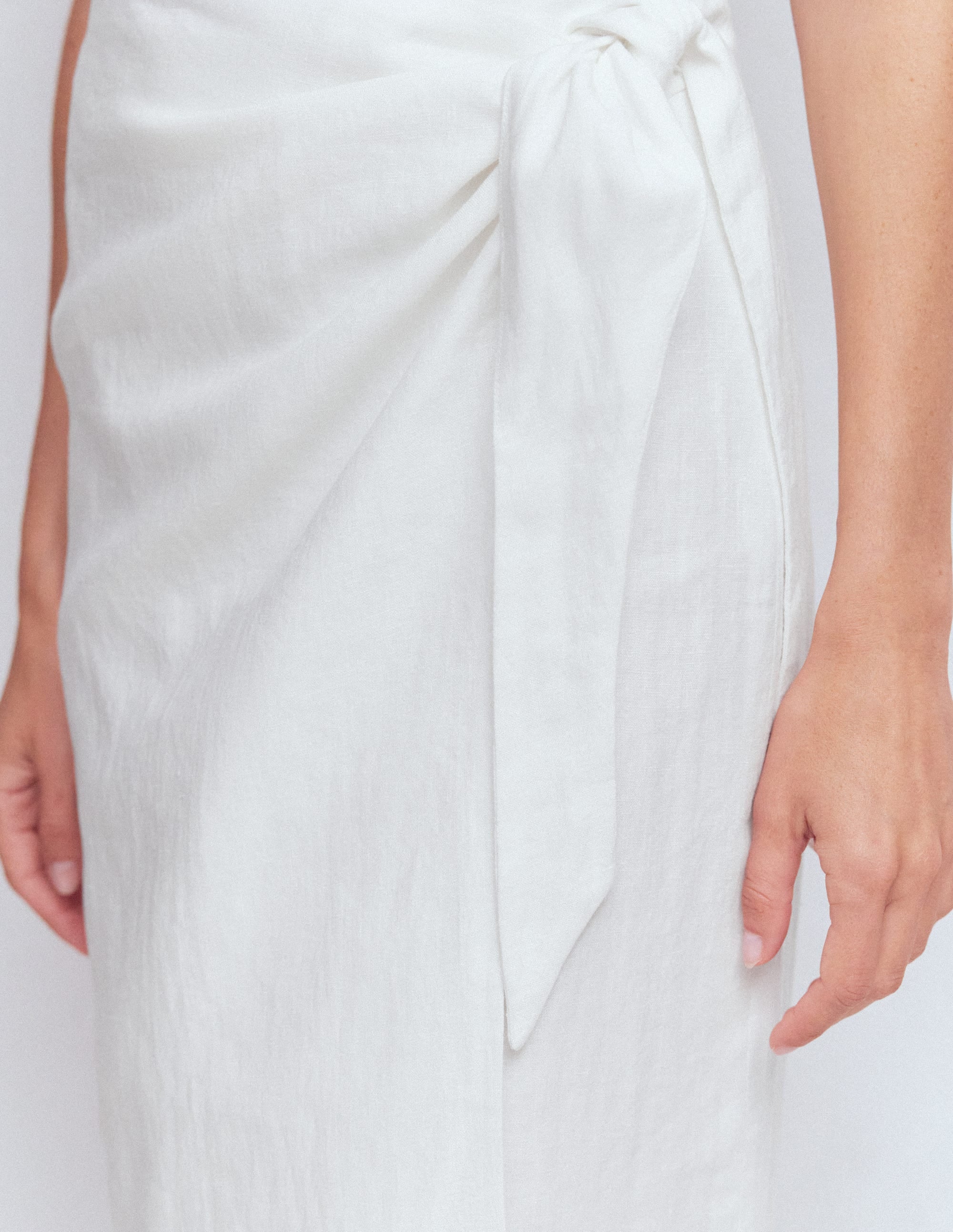 Dimitra Linen Column Skirt