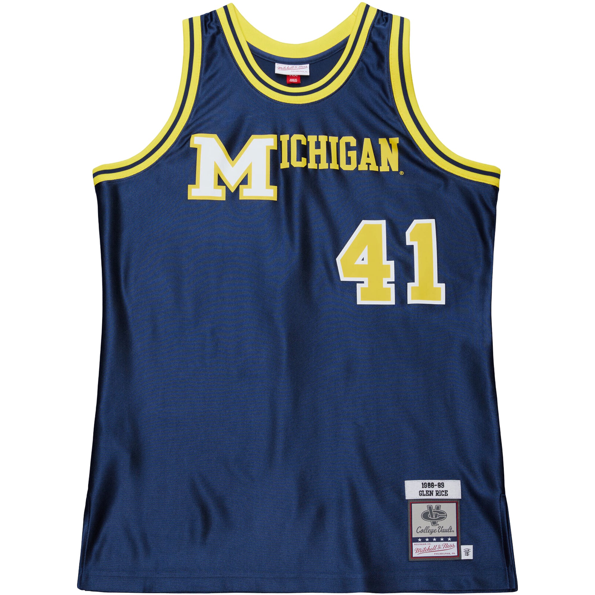 Glen Rice Michigan Wolverines Mitchell & Ness 1988/89 Jersey - Navy