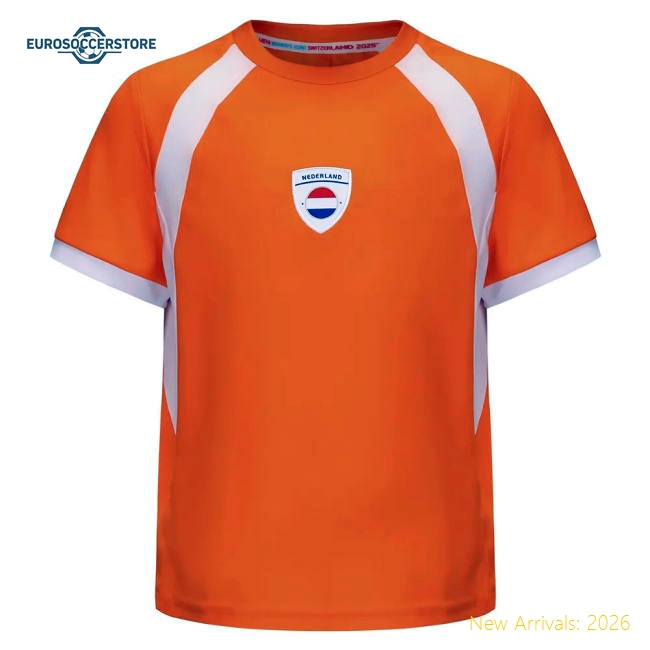 2025 Netherlands WEC Poly T-shirt (Orange) - Kids (Wilms 2)
