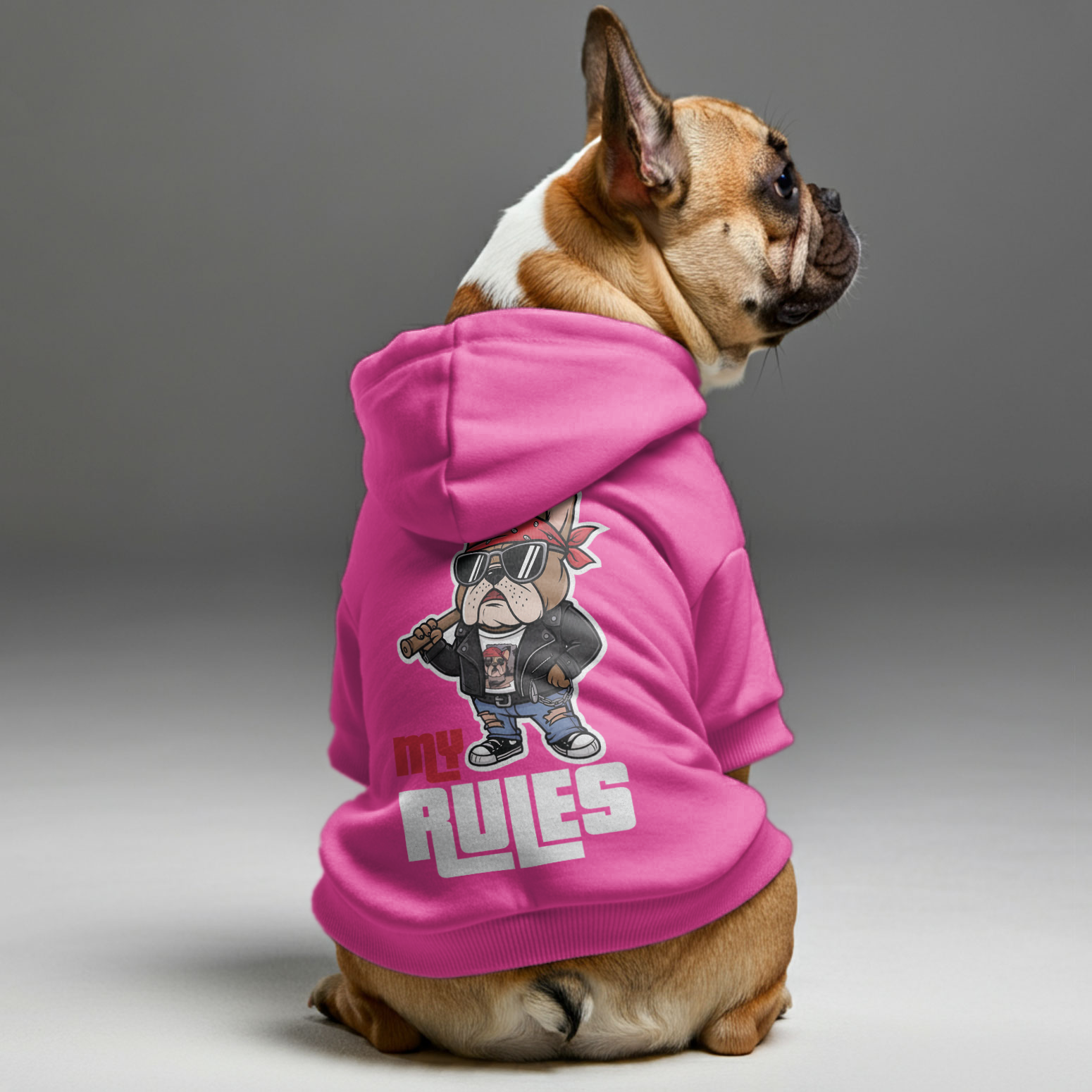 My Rules - Comfy Personalized French Bulldog Hoodies With Funny Quotes – Stylish, Cozy, And Premium 100% Cotton Pet Owner Apparel