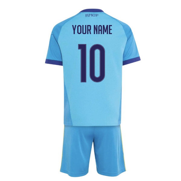 [DDJ] 2026 2027 Real Madrid Kit Sky Rush) Name) Away Goalkeeper Youth Kids Apparel