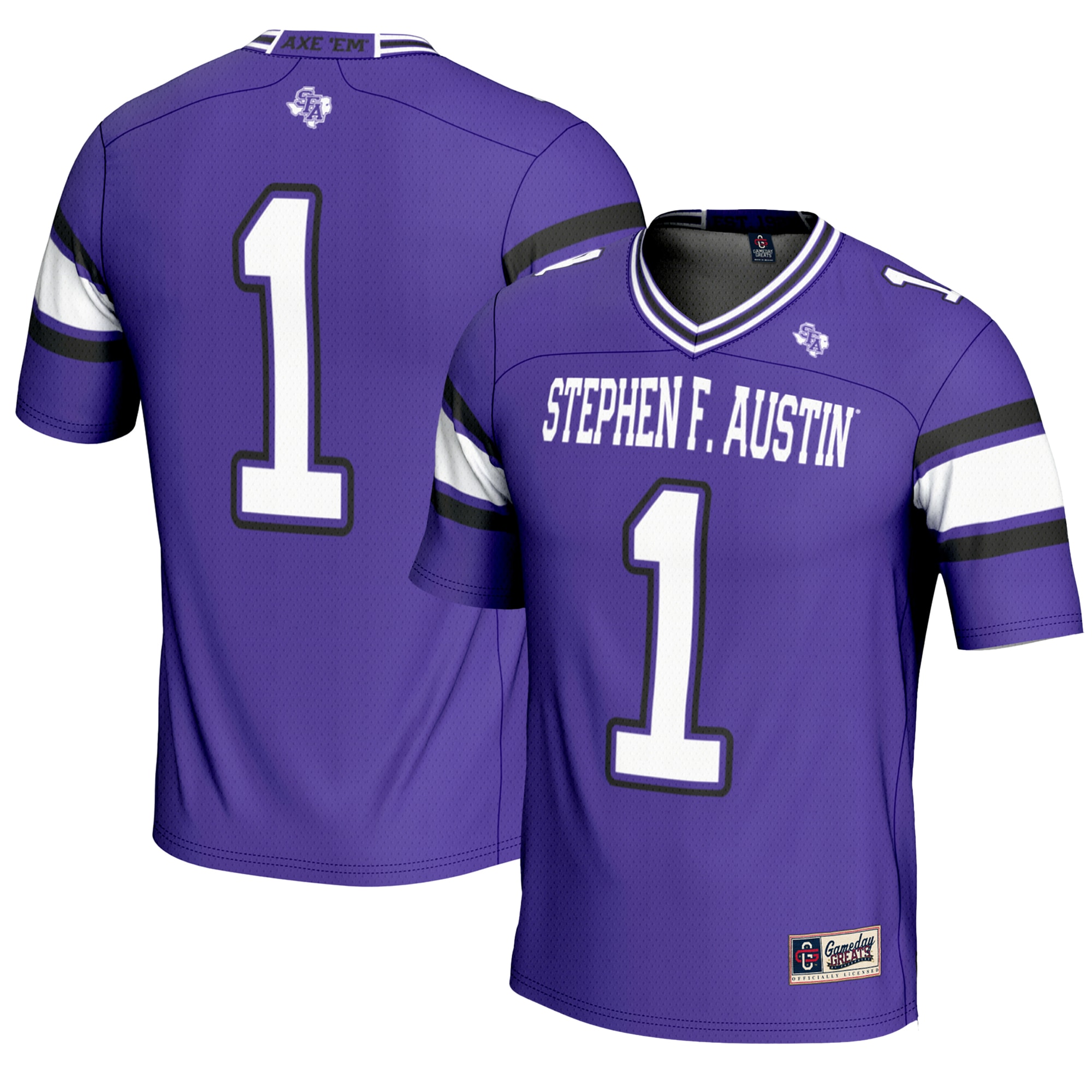 #1 Stephen F Austin Lumberjacks GameDay Greats Endzone 26/27 Football Jersey - Purple