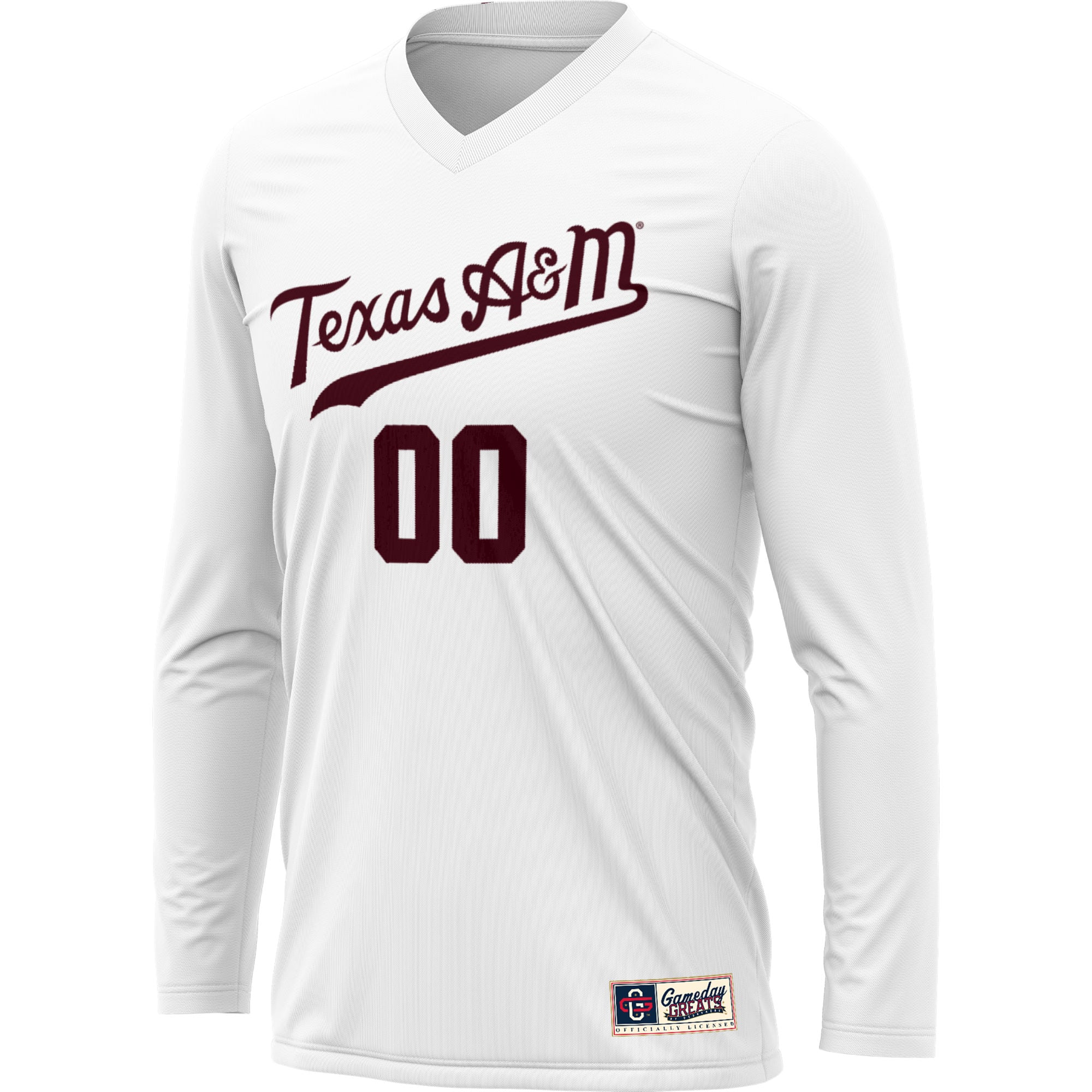 [DDG] Texas A&M Aggies GameDay Greats Unisex NIL Pick-A-Player Lightweight Volleyball Jersey - White