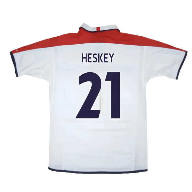 Heskey 21 Match Worn Style England High Standard Home Pro Level Shirt