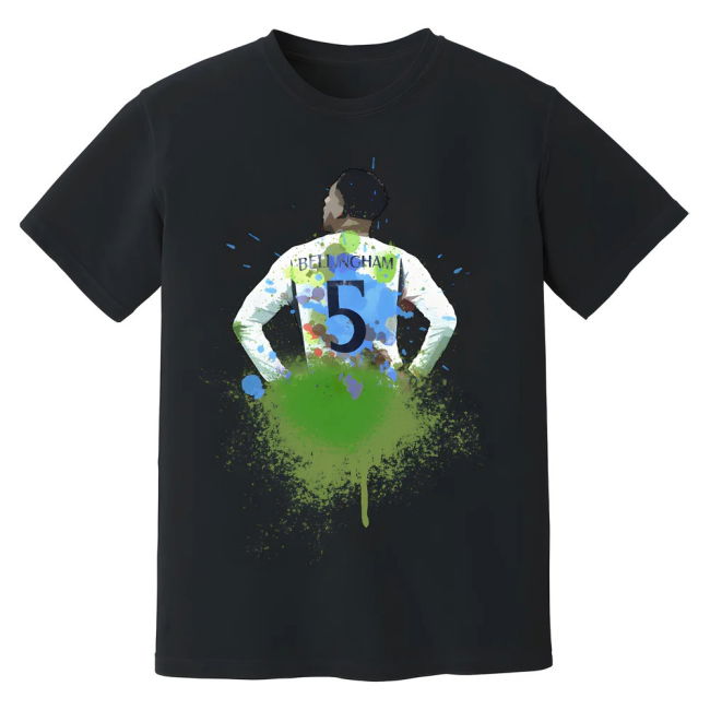 Real Madrid Elegant Football T-Shirt (Black) Moisture Wicking