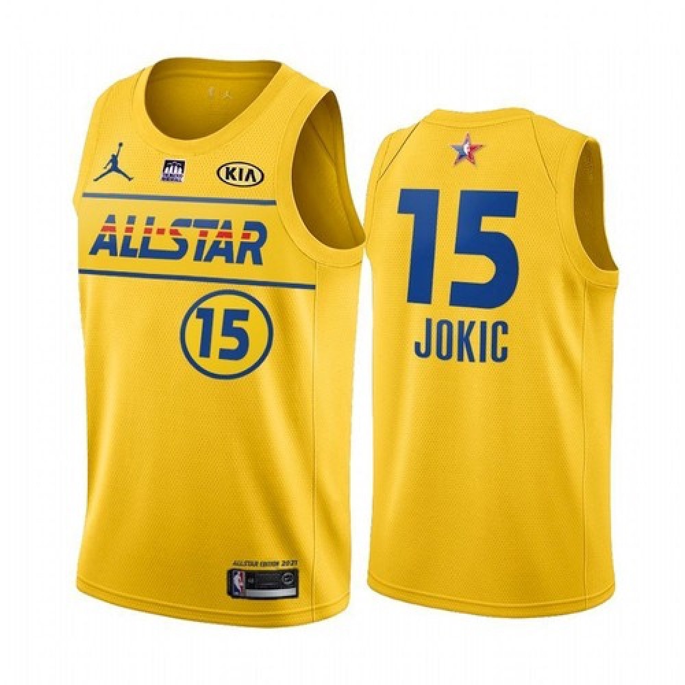 Performance Nikola Jokic15 Yellow Jersey - Game Day Essential