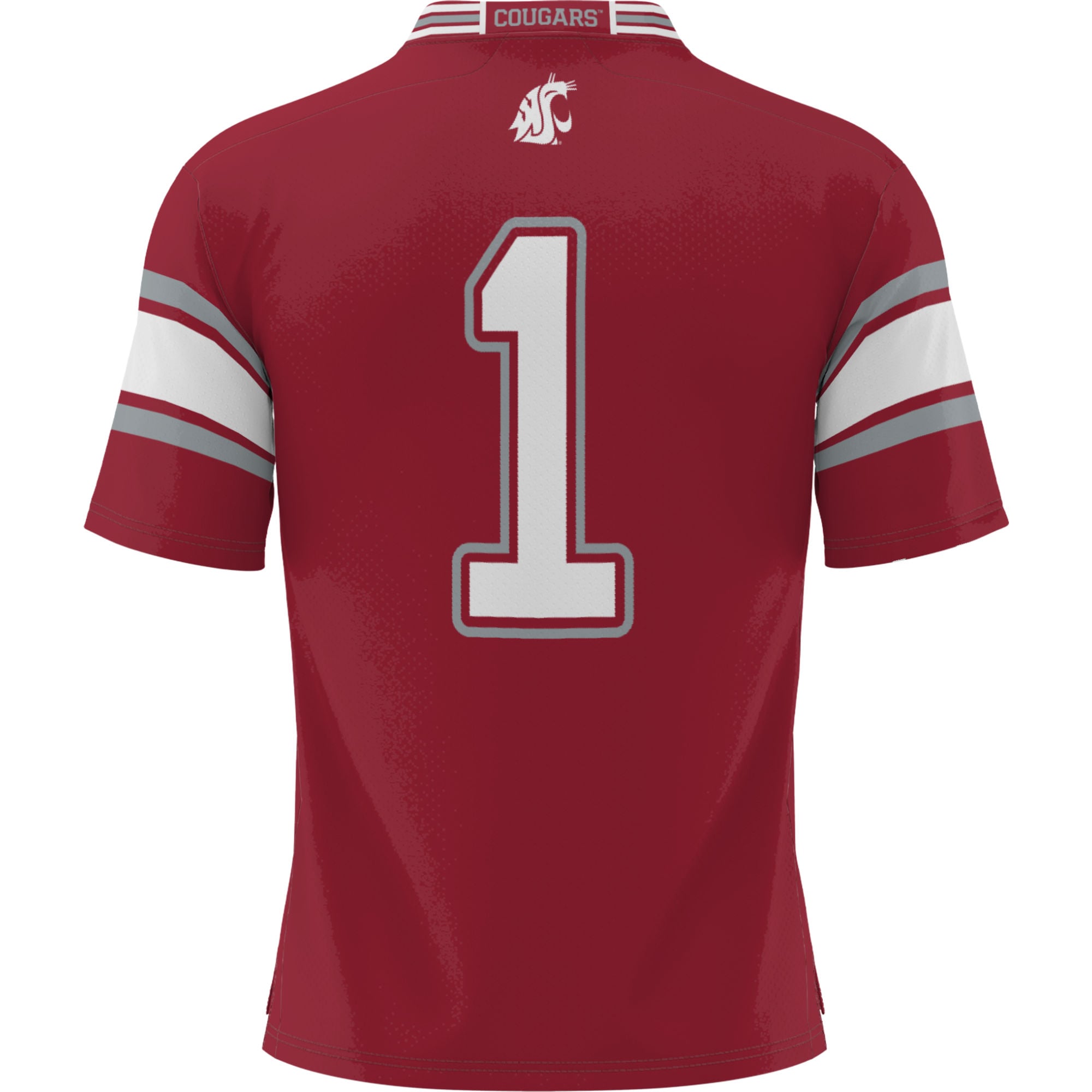 Youth #1 Crimson Washington State Cougars Football Jersey