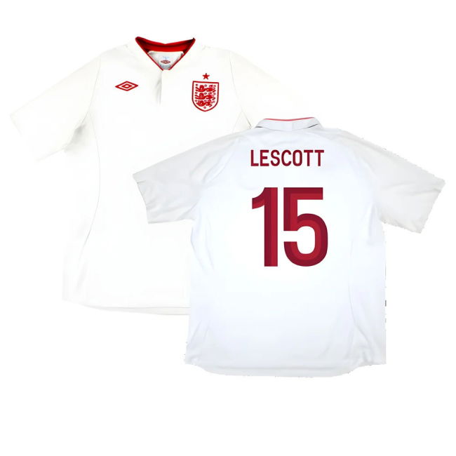 Lescott 15 Player Issue Style England Home Pro Shirt 2012-2013