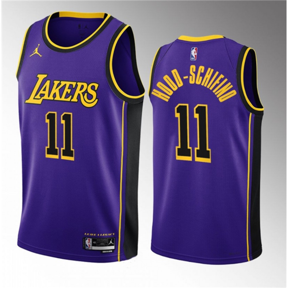 Fan Favorite Value Men's Lakers #11 Jalen Purple Basketball Jersey
