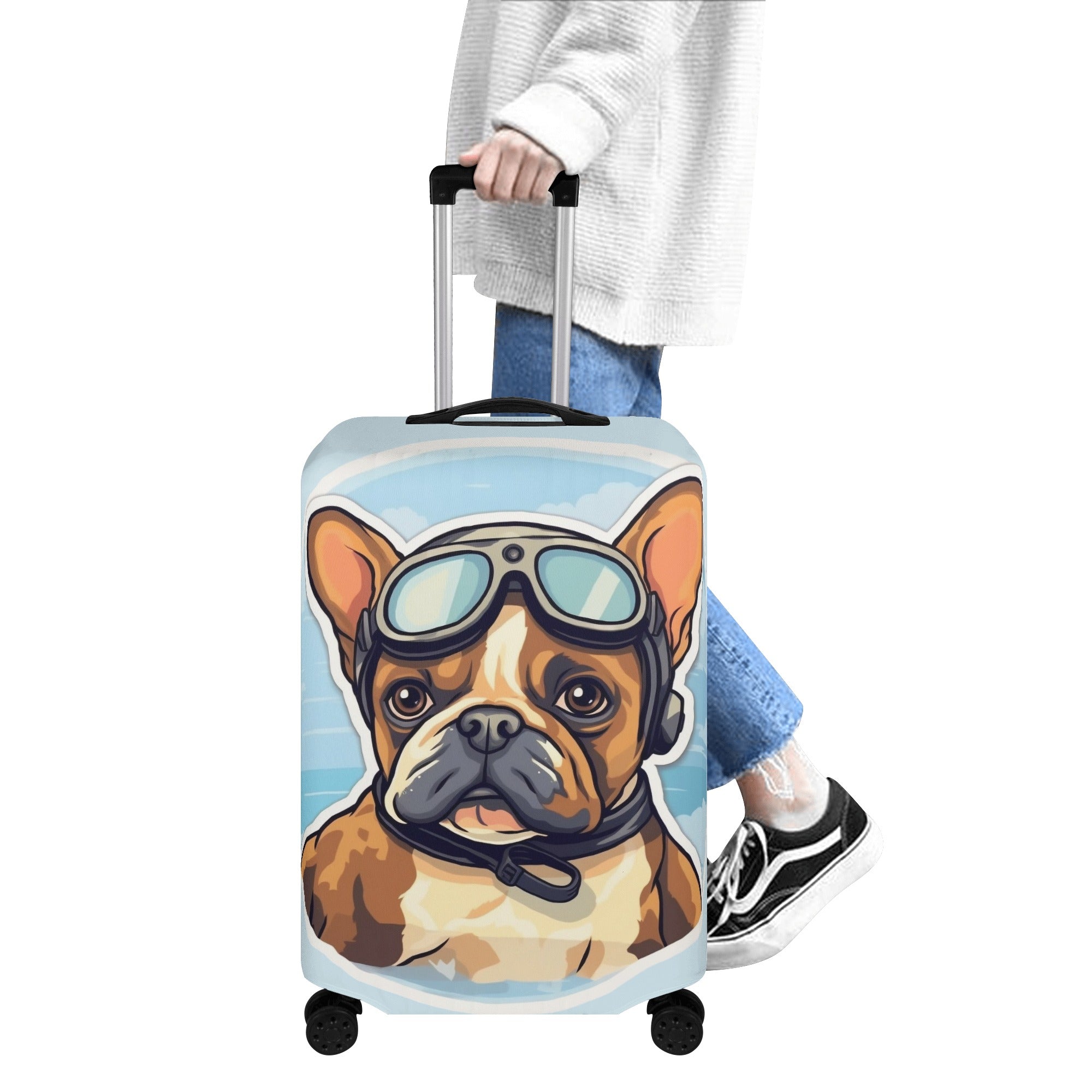 French Bulldog Lily Luggage Cover Cute Frenchie Essential