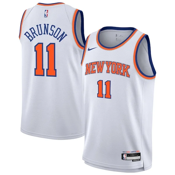 Jalen Brunson NYK Official Team Jersey - White - Licensed Product