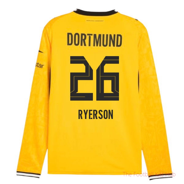 Borussia Dortmund 2026-2027 Long Sleeve Home Shirt Ryerson #26 Team
