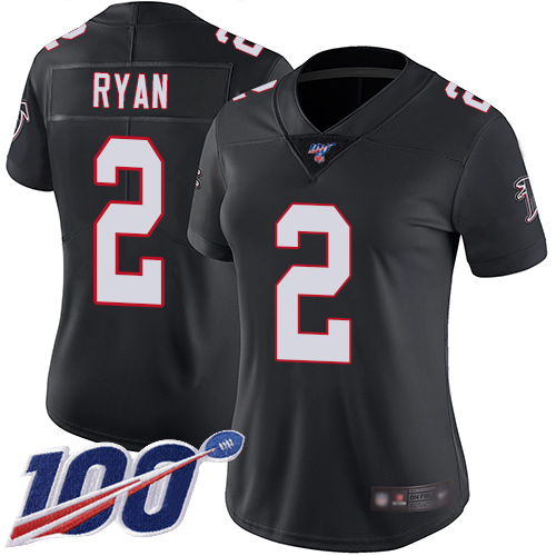 NFL Atlanta Falcons #2 Matt Ryan Black Limited Jersey - High Quality