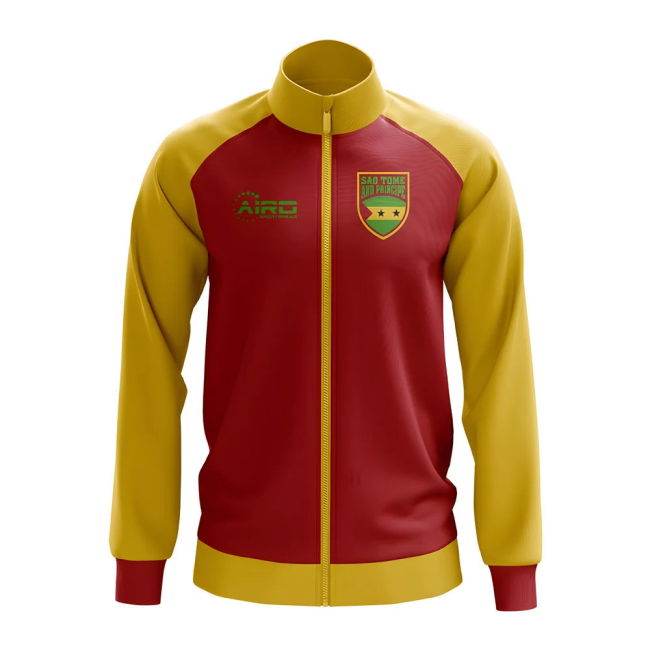 Premium Sao Tome And Principe Concept Football Track Jacket (Red)