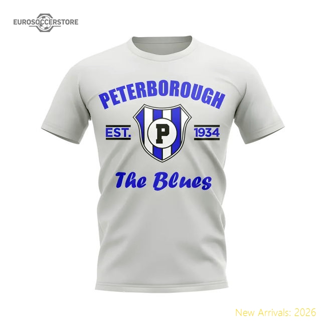 Peterborough Established Football T-Shirt White For Premier League Fans