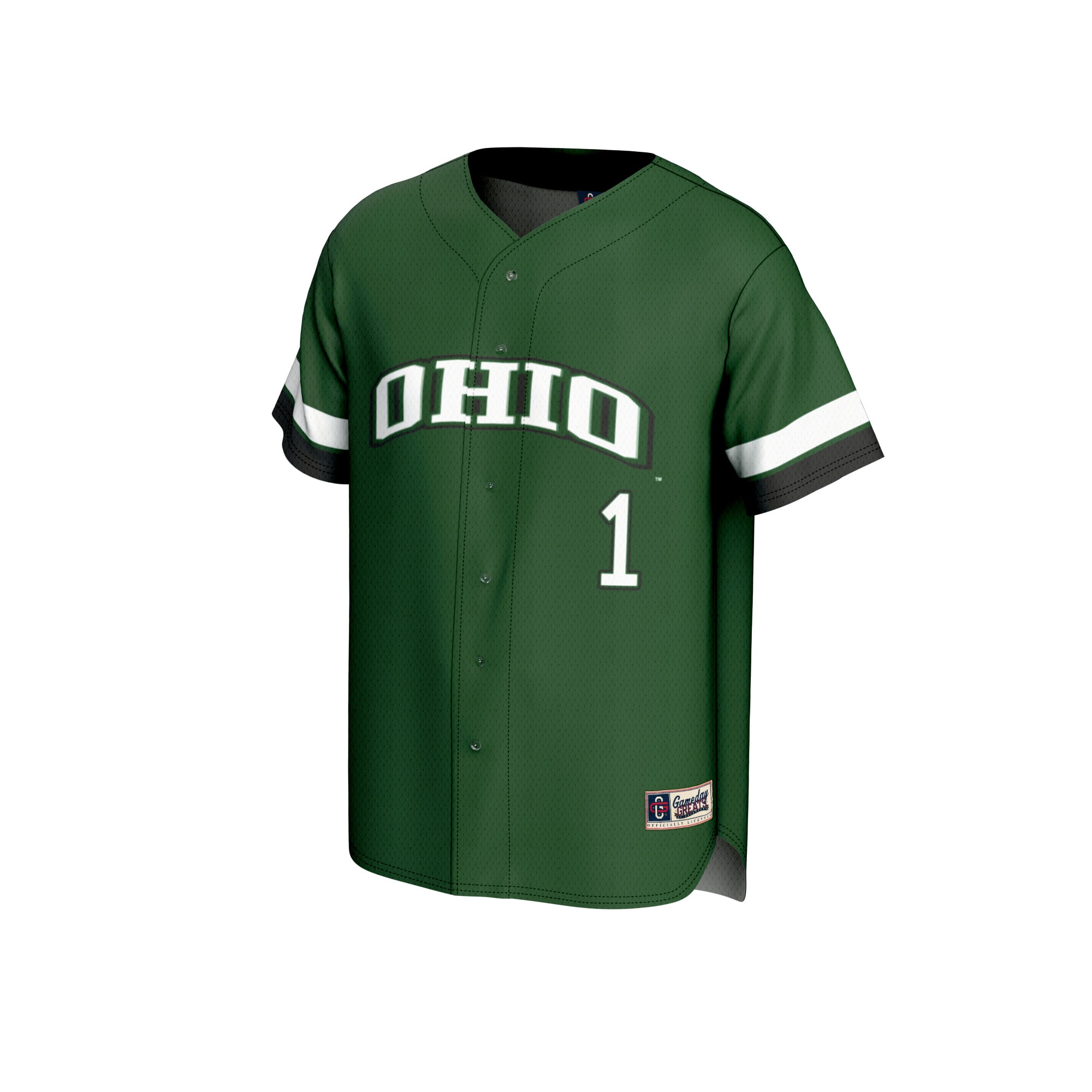 [NJP] Ohio Bobcats GameDay Greats Youth Lightweight Collegiate Baseball Fashion Jersey - Green