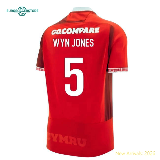 2025-2026 Wales WRU Home Rugby Shirt (Kids) (Wyn Jones 5)