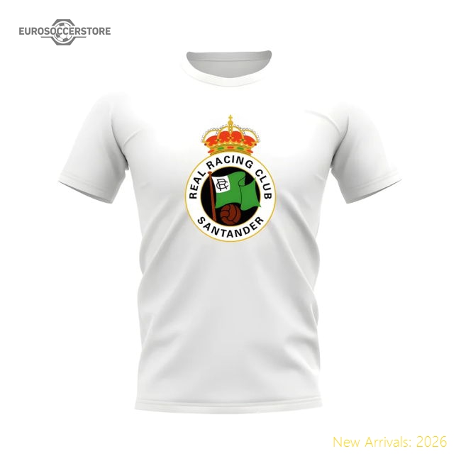 Racing Santander Badge T-Shirt (White)