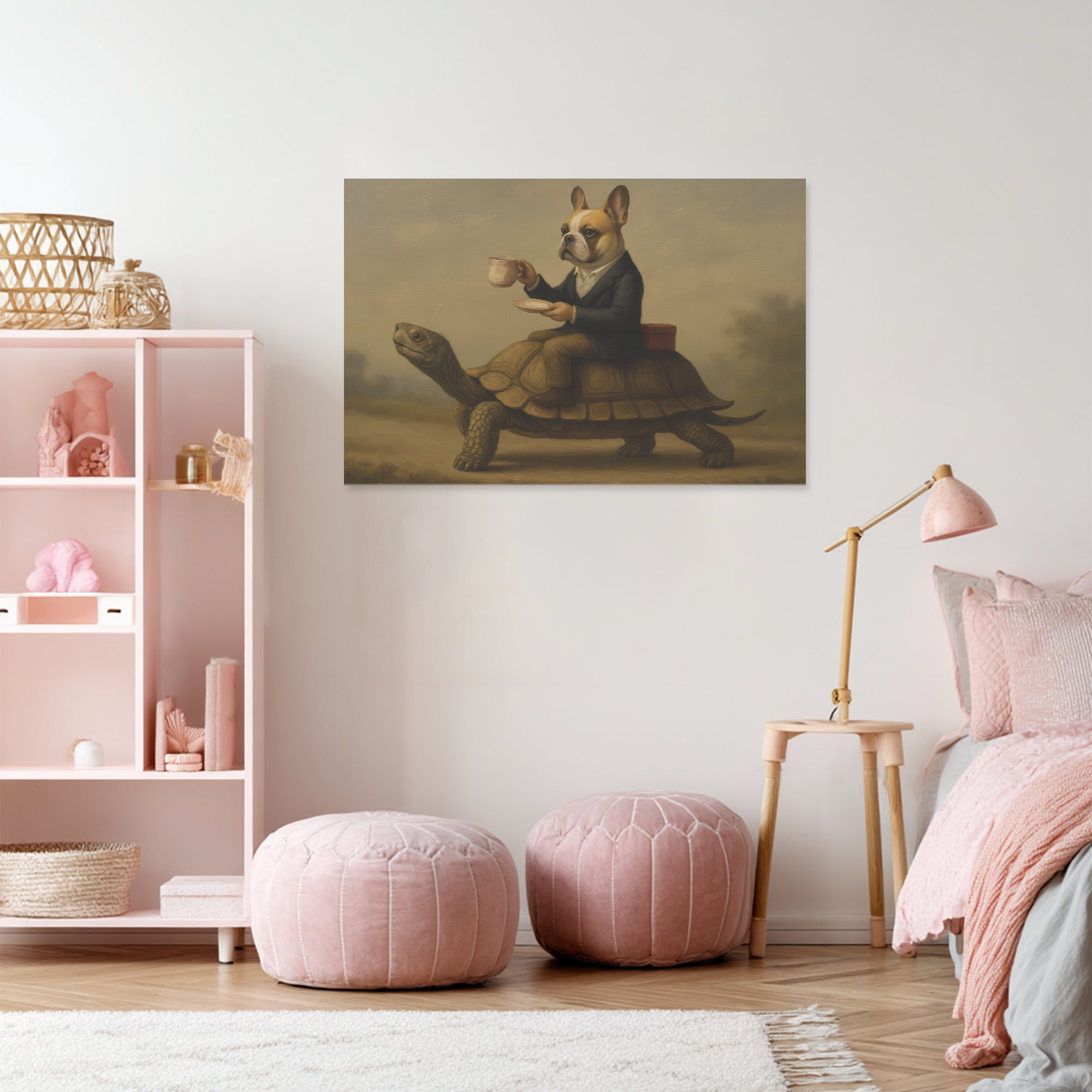 Durable Adorable Frenchie Canvas Wall Art Pet Owner Apparel | Comfy Fit