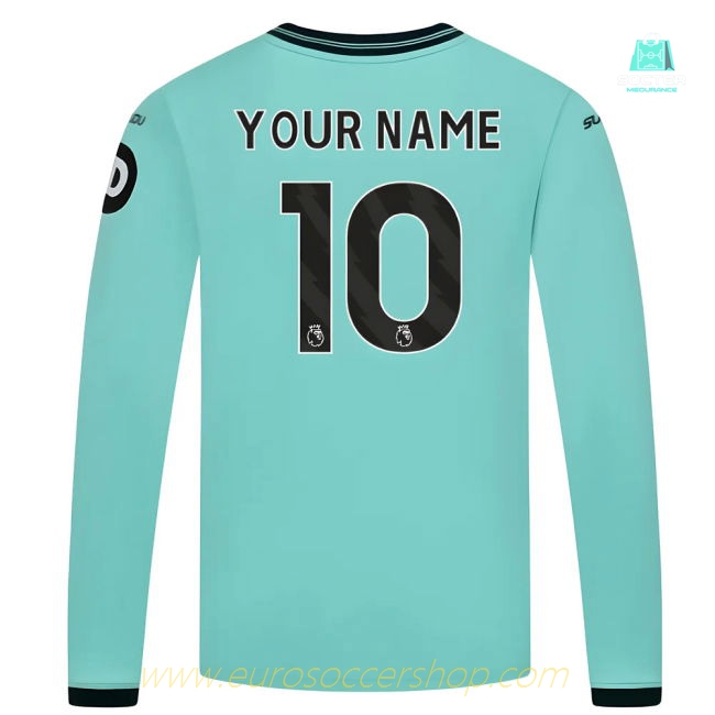 2025-2026 Wolves Long Sleeve Away Shirt (Kids) (Your Name)