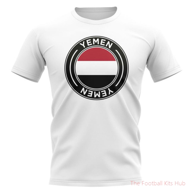 Yemen Football Badge T-Shirt (White)