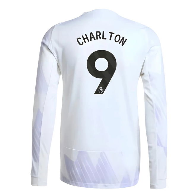 Football Man Utd Authentic Long Sleeve Away Shirt Charlton #9 Matc...