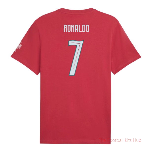 2026-2027 Portugal FtblCulture Tee (Red) (Ronaldo 7)
