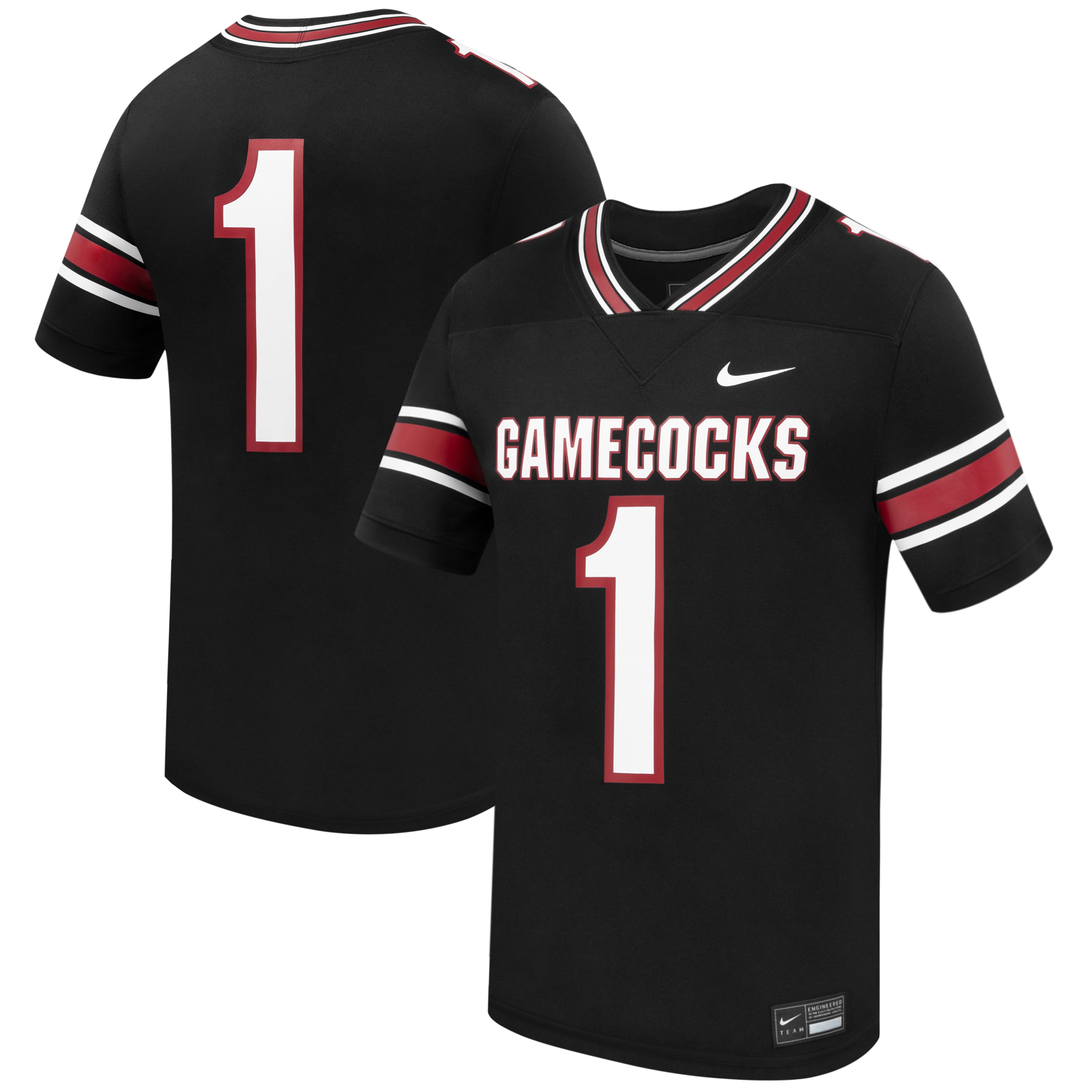 Men's #1 Black South Carolina Gamecocks Alternate Football Jersey