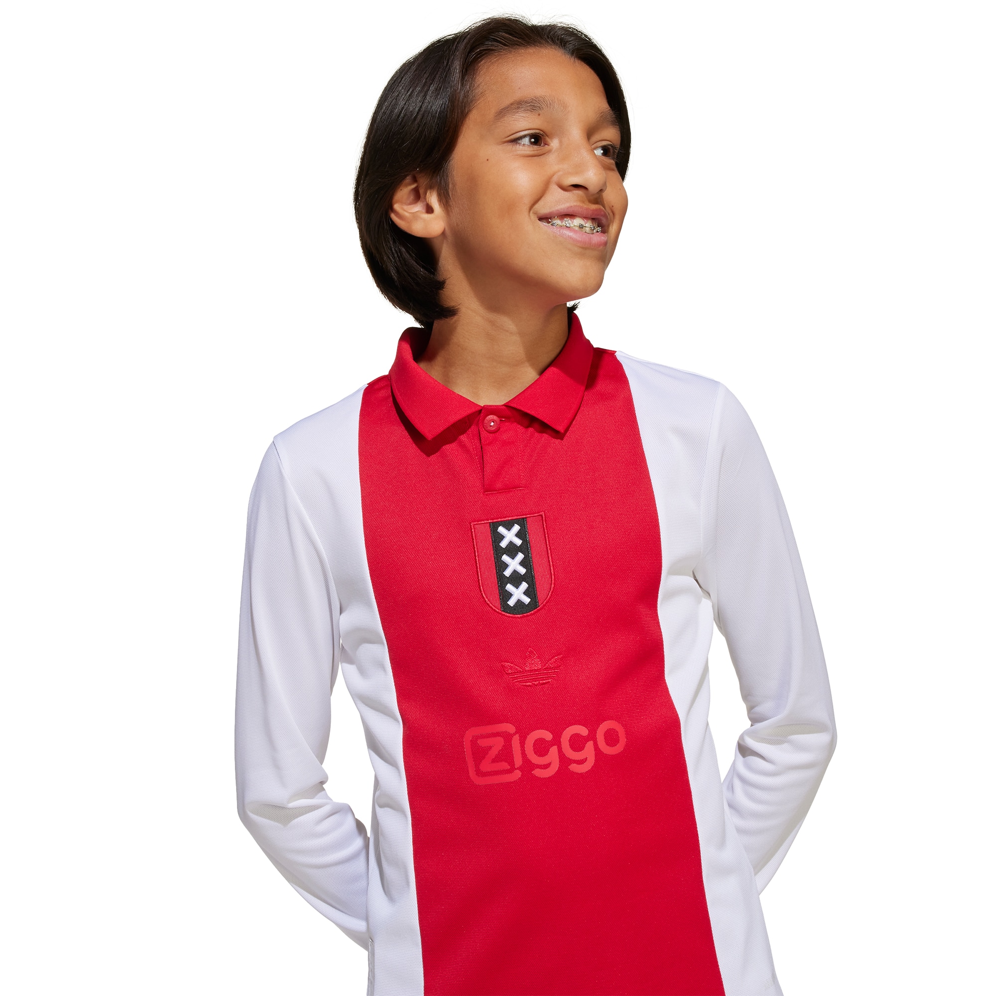 [SD] Ajax Originals Youth 125th Anniversary Replica Long Sleeve Jersey - White
