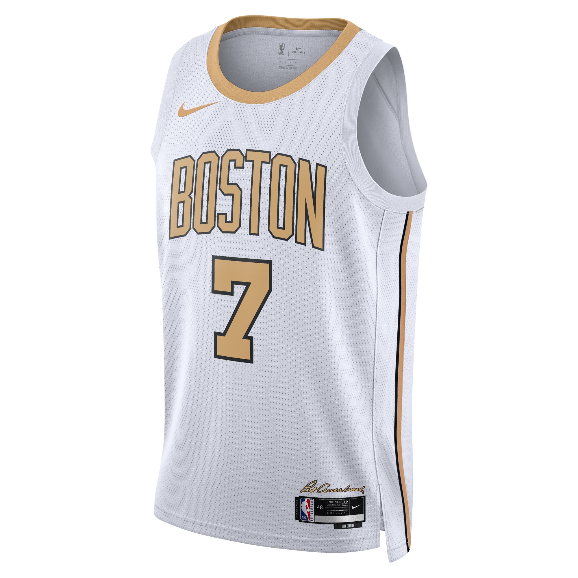 [LK] Jaylen Brown #7 Boston Celtics Unisex 2025/26 Swingman Jersey - White - City Edition