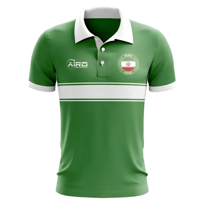 Collector'S-Item Exclusive-Design Iran Concept Stripe Polo Shirt