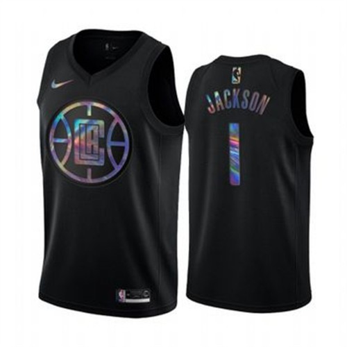 Nike 76ers Black Angeles Clippers #1 Jersey - Budget-Friendly