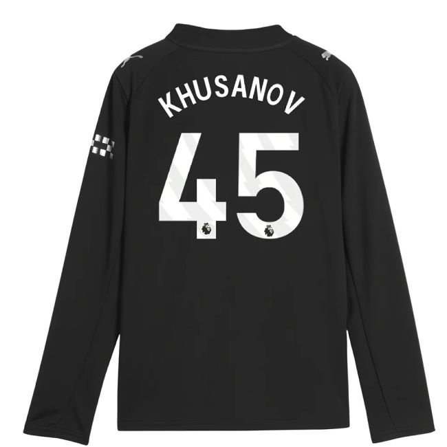 Faithful Football Man City Long Sleeve Away Shirt Kids Khusanov #4...