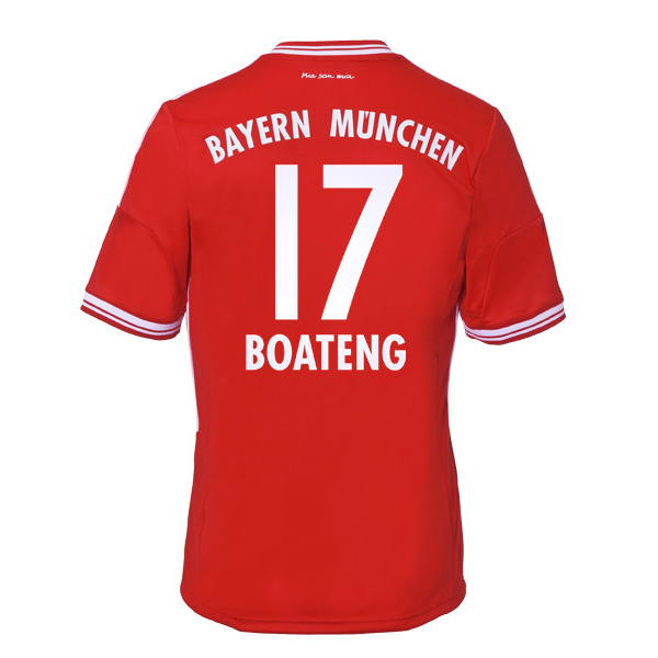 13-14 Bayern Munich 17 Boateng Home Shirt - Official Replica 839