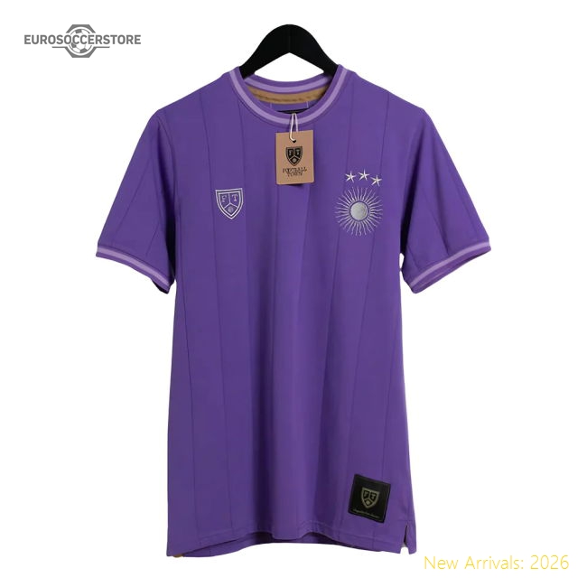Exceptional World Cup Champions 2022 Messi El Sol Goat Purple Retro