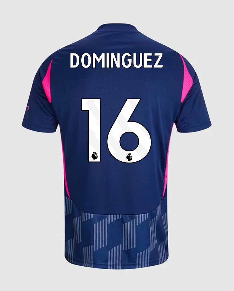 Nottingham Forest's 24-25 Away Jersey featuring Dominguez with the number 16