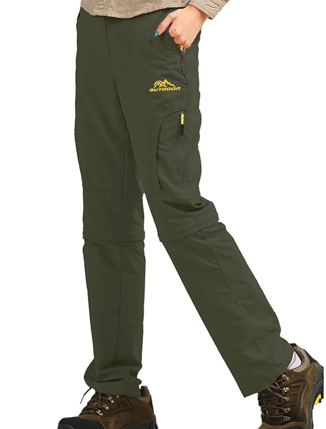 Women's Hiking Pants Trousers Summer Spring Outdoor Windproof Skin Friendly Quick Dry Multi Pockets Bottoms Zipper Pocket Dark Grey Black Fishing Climbing Beach S M L XL XXL