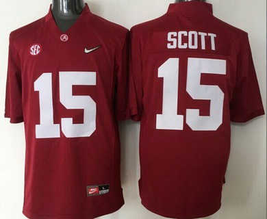 Men's Alabama Bama Red 2016 durabl None #15 comfortable Jersey