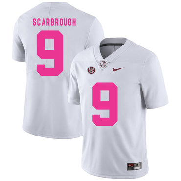 Men's Alabama Bama White 2017 game jersey Bo Scarbrough #9 premium