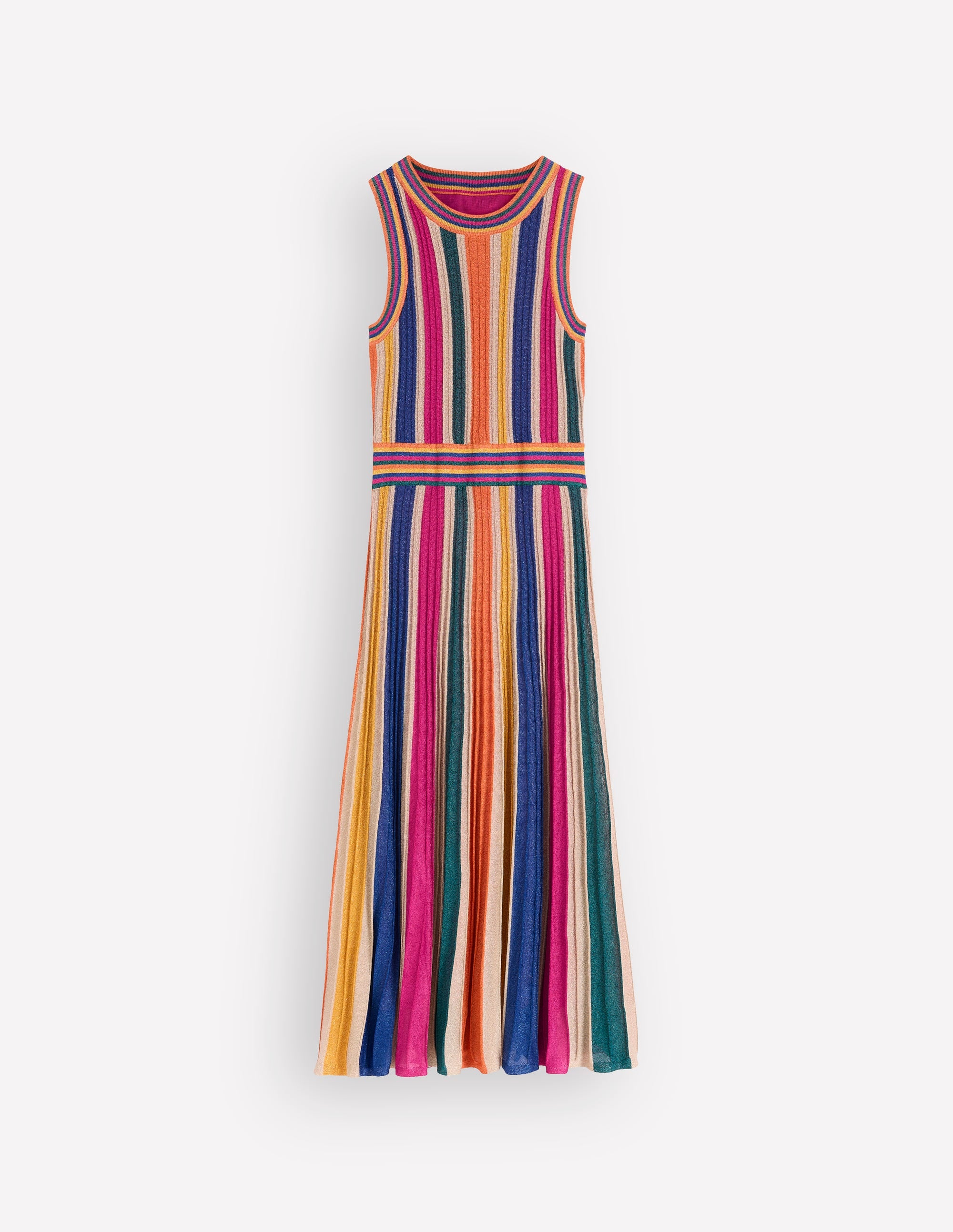Metallic Multi Stripe Dress