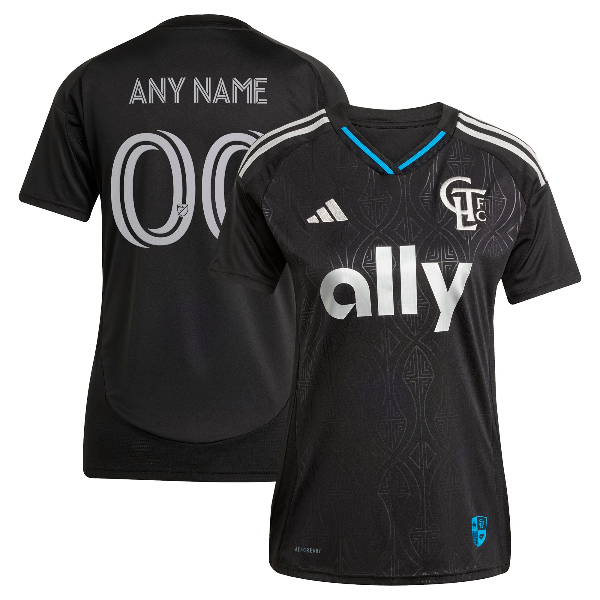 [JED] Charlotte FC Women's 2025 Fortress Kit Replica Custom Jersey - Black