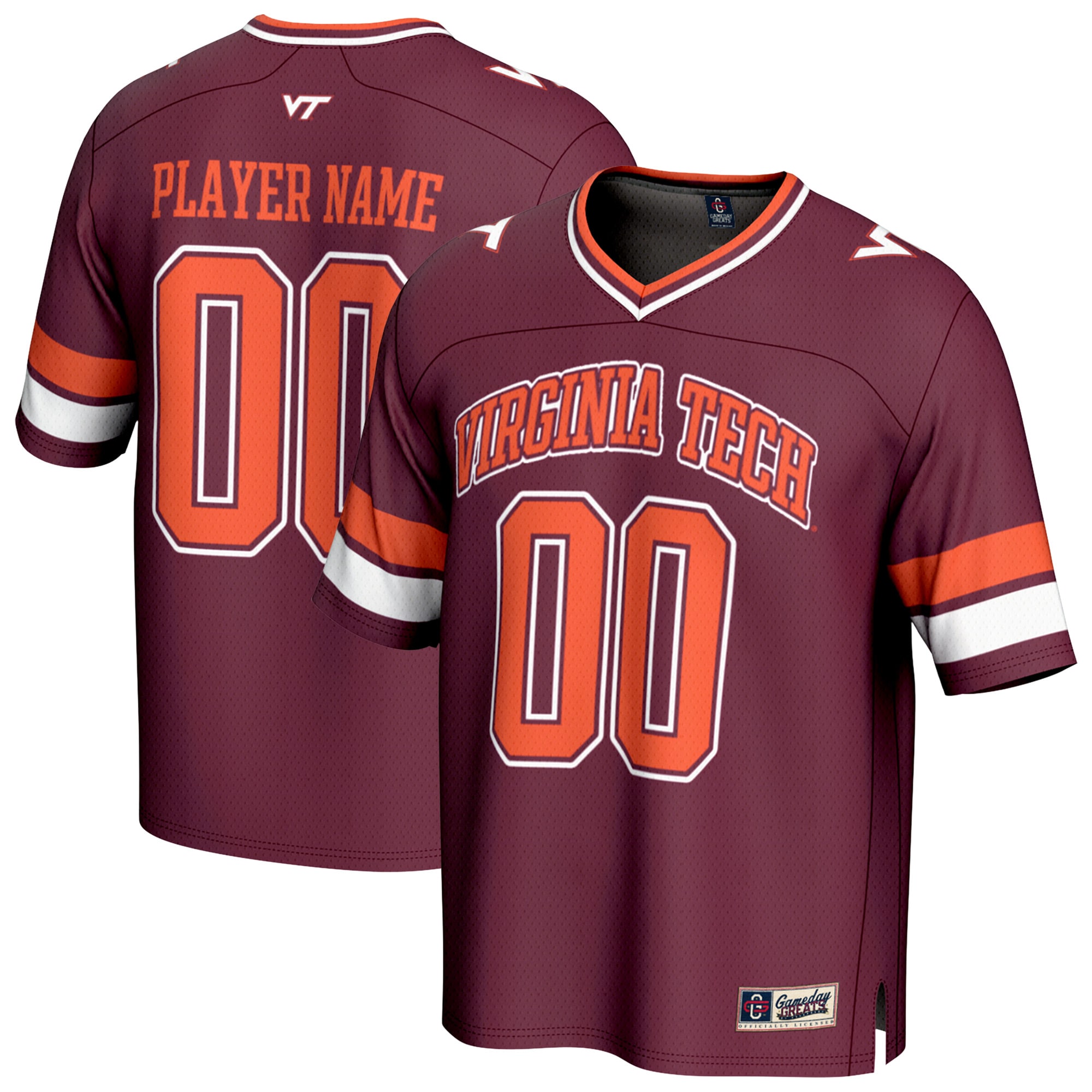 [NJP] Virginia Tech Hokies GameDay Greats Youth NIL Pick-A-Player Football Fashion Jersey - Maroon