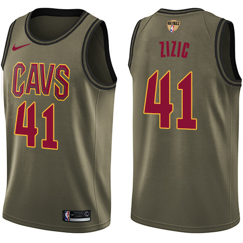 CLE #41 Ante Zizic Durable 2024 Finals NBA Jersey - Green Swingman