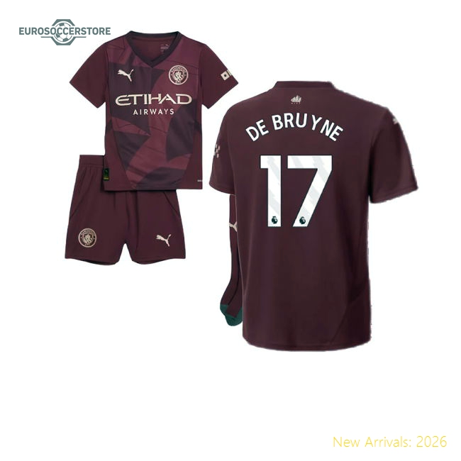 Non-toxic Mini Man City De Bruyne Jersey 2024-2025 Moisture-wicking