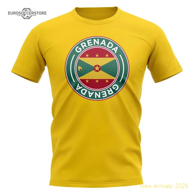 Excellent Grenada Football Badge T-shirt (yellow) - Match Quality
