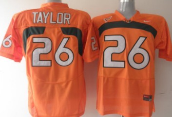 high quality Men's None Taylor Orange #26 Orange 2024 Football Jersey