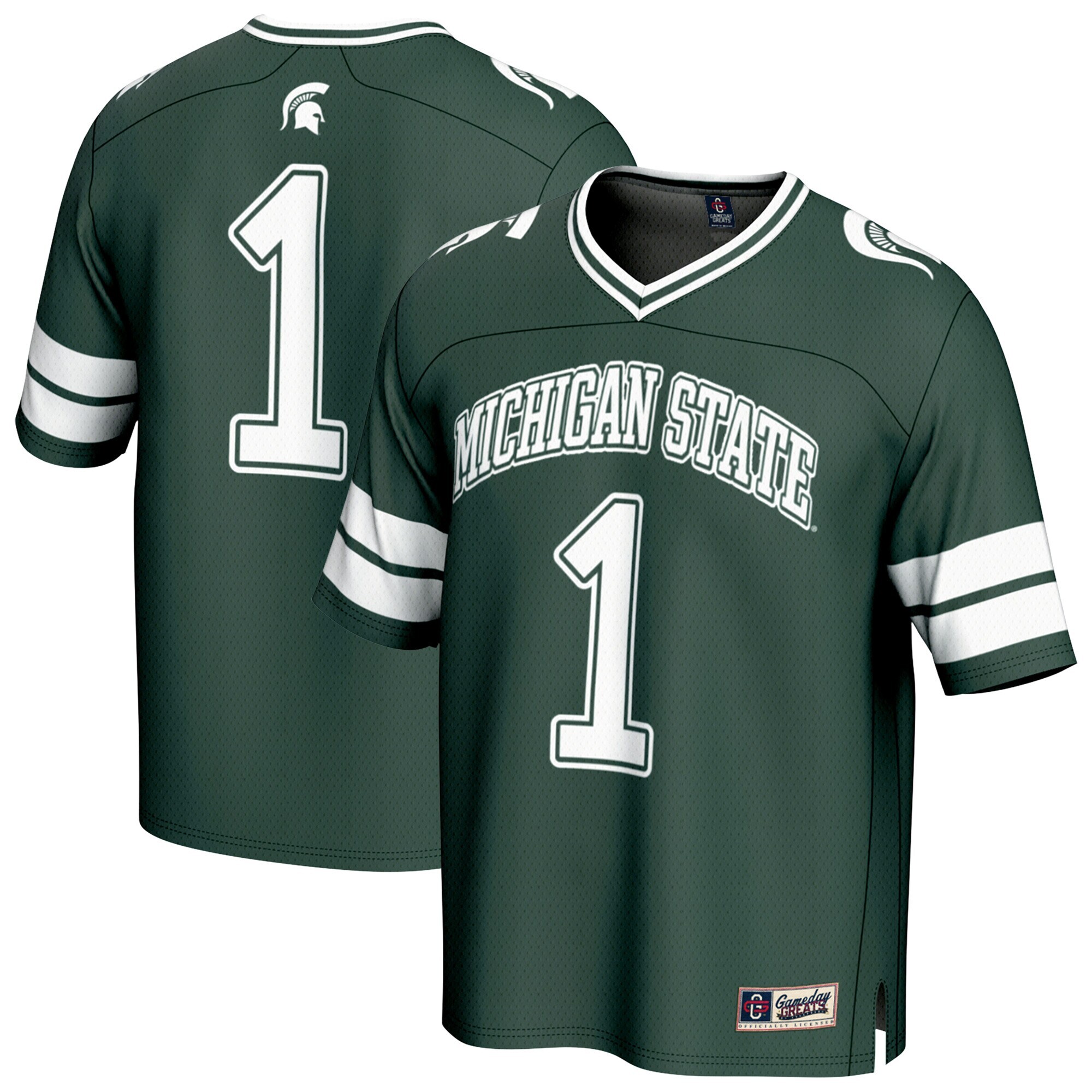 [DDG] Michigan State Spartans GameDay Greats Youth Lightweight Collegiate Football Fashion Jersey - Green