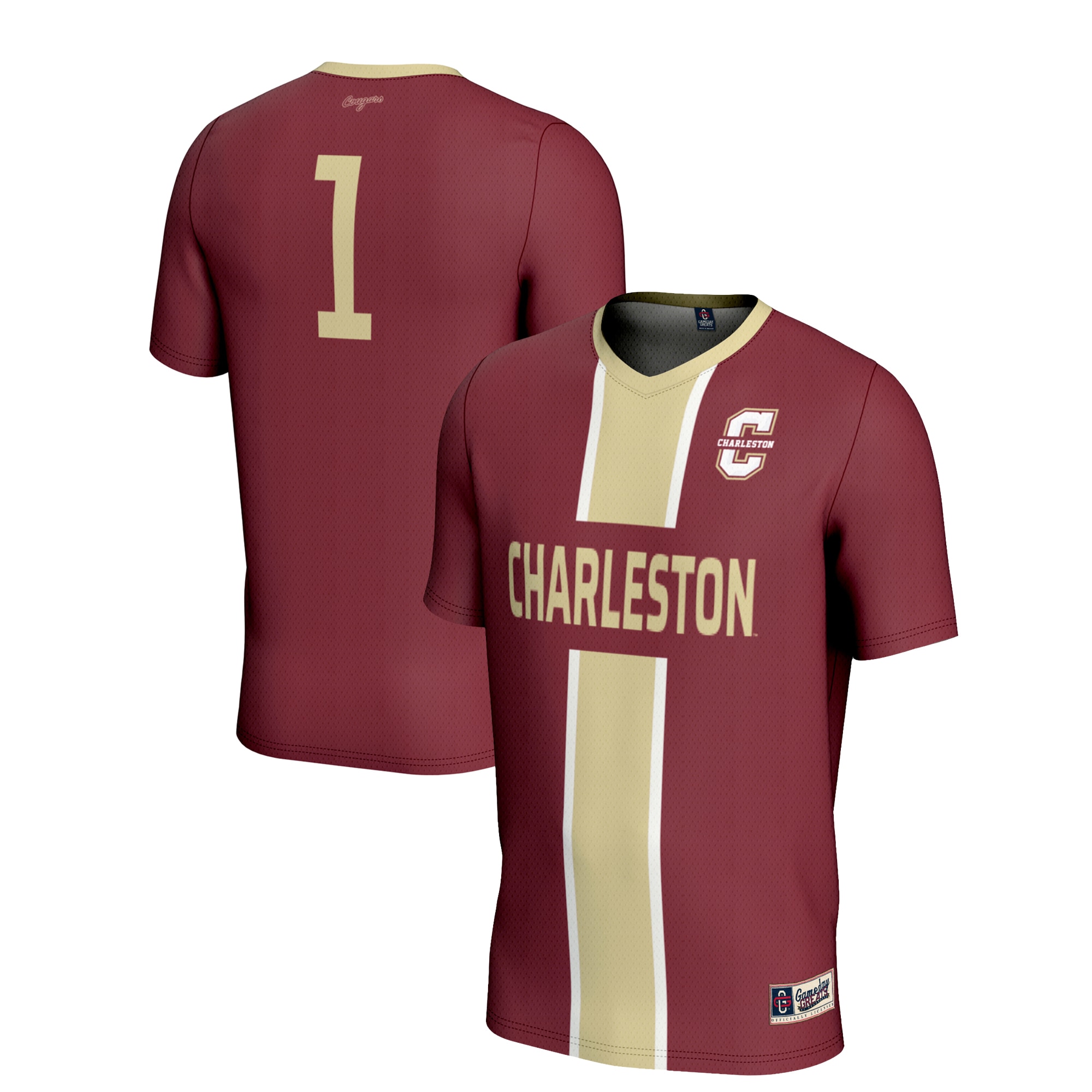[SJH] Youth Charleston Cougars GameDay Greats Lightweight Soccer Jersey - Maroon
