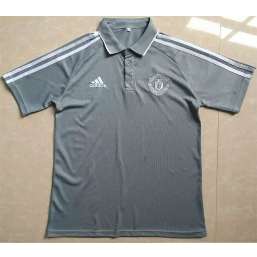 Durable Man Utd Manchester United 201718 Grey Polo Jersey Shirt