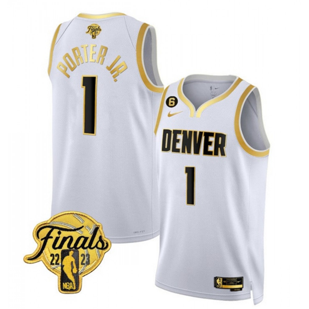Elite 1 Denver Nuggets Jersey White - - NBA Collection